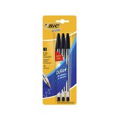 Bolígrafi BIC Cristal Dura+ punta 1.0 Negro Blister 3 unidades