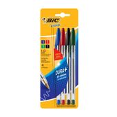 Bolígrafi BIC Cristal Dura+ punta 1.0 Surtido Blister 4 unidades