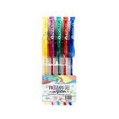Bolígrafo Ezco gel con glitter x 5 unidades