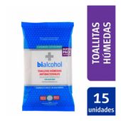 TOALLITAS BIALCOHOL ANTIBACTERIAL X 15 U.