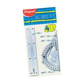 SET GEOM�TRICO MAPED 4 PIEZAS - 1 REGLA, 2 ESCUADR