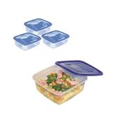 Set x 3 hermeticos cuadrados 4,250 ml