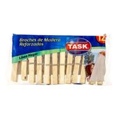 Broches Task de Madera 12 unid.