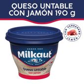 QUESO UNTABLE MILKAUT JAM�N X 190 G.