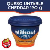 Queso Untable Cheddar Milkaut 190Gr