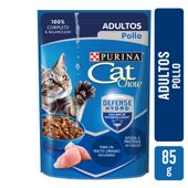 ALIMENTO PARA GATOS CAT CHOW ADULTO POLLO X 85 G.