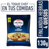 Queso En Hebras Finlandia Chef 4 Quesos 130 g