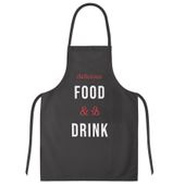 DELANTAL ALGODON FOOD AND DRINK 80X60CM