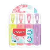 RESALTADOR PASTEL PACK X 4 COLORES MAPED