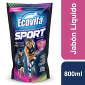 JABÓN LÍQUIDO ECOVITA SPORT 800GR