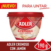 QUESO UNTABLE ADLER CREMOSO C/JAMÓN 180GR