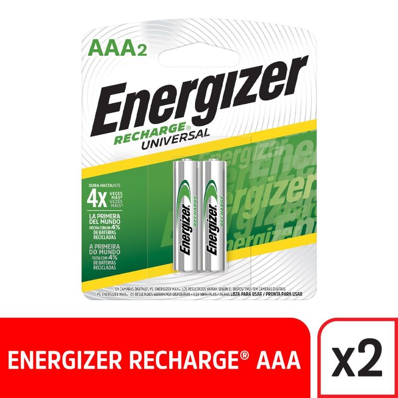 PILA RECARGABLE ENERGIZER AAA X 2 U.