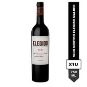 VINO NORTON ELEGIDO MALBEC X 750 ML.