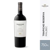 VINO TRAPICHE RESERVA MALBEC X 750 ML.