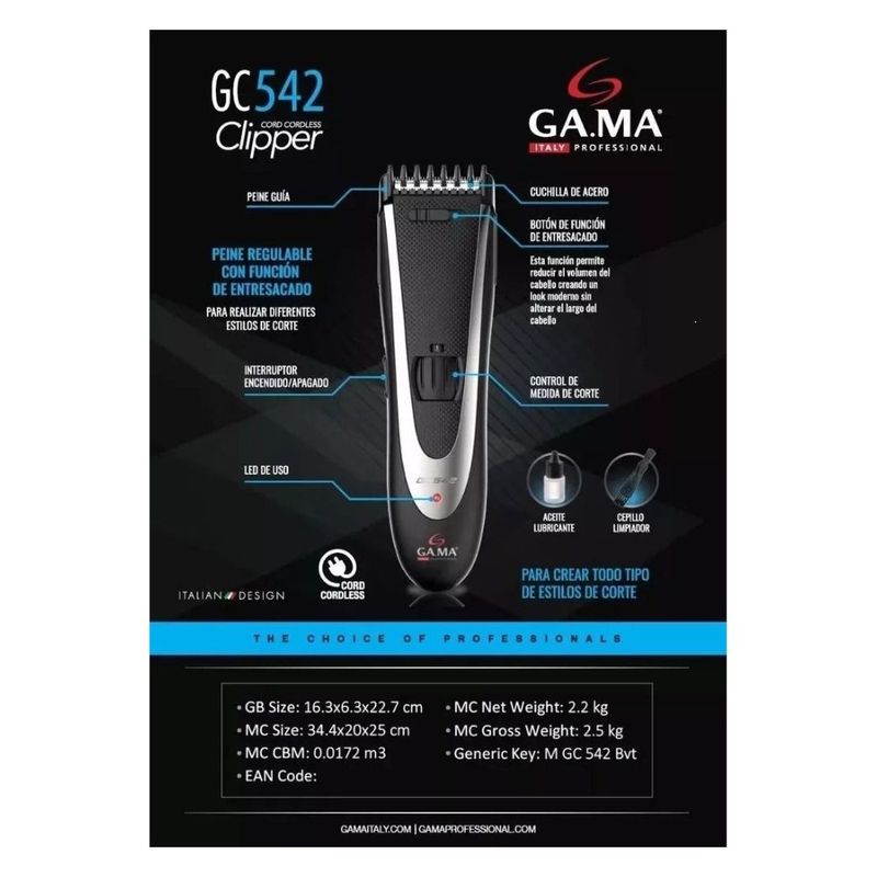 CORTA PELO Y BARBA GAMA GC542