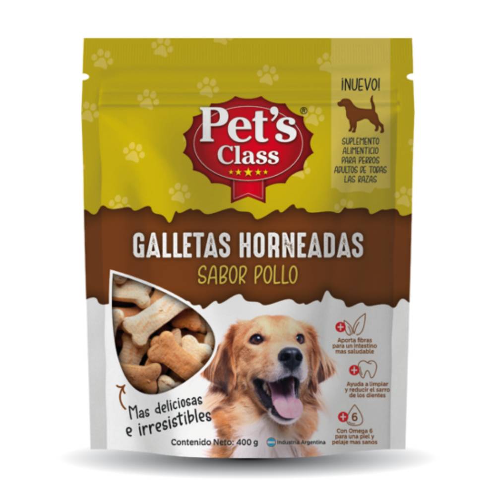 GALLETAS PARA PERRO PETS CLASS POLLO X 400 Gr