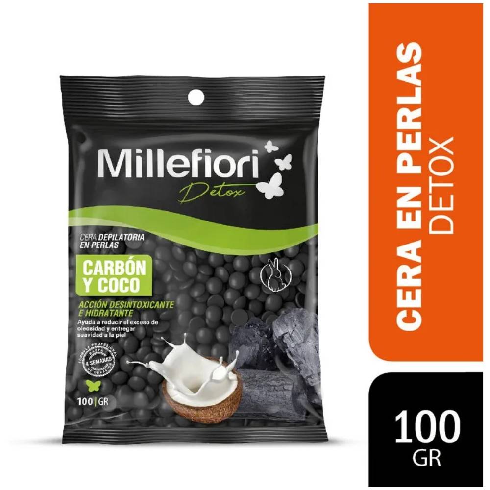 CERA DEPILATORIA EN PERLAS MILLEFIORI DETOX BOLSA X 100 Gr