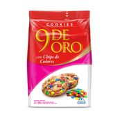 GALLETAS 9 DE ORO CHIPS COLORES X 120 G.