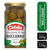 ACEITUNAS CEBILA VERDES RELLENAS X 200 Gr