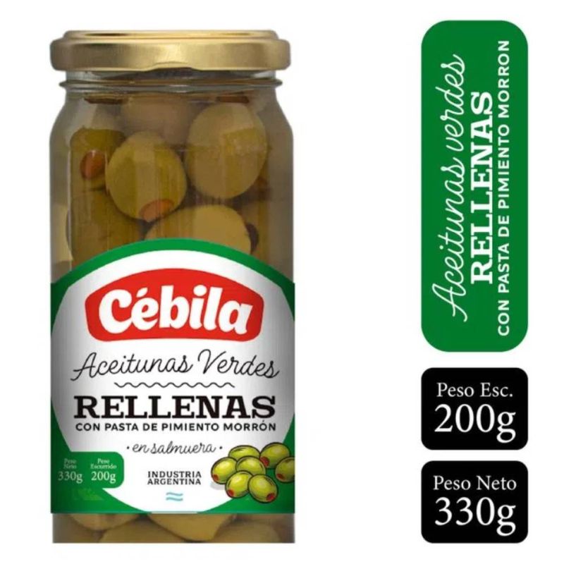 CEBILLA ACEITUNAS VERDES REL.C/M FCO 200GR