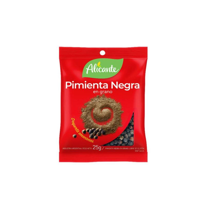 Pimienta negra en grano x 25g