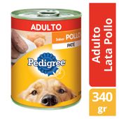 ALIMENTO PARA PERROS PEDIGREE ADULTO POLLO LATA X 340 Gr