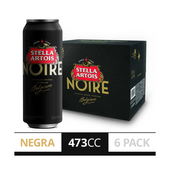 CERVEZA STELLA ARTOIS NOIRE SIXPACK X 473 CC.