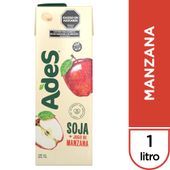 BEBIDA A BASE DE SOJA ADES MANZANA X 1 L.