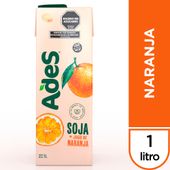 BEBIDA A BASE DE SOJA ADES NARANJA X 1 L.