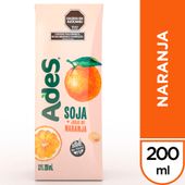 BEBIDA A BASE DE SOJA ADES NARANJA X 200 ML..-