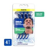 M�QUINA DE AFEITAR GILLETTE DERMA PROTECCI�N X 4 U