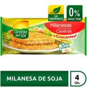 MILANESA DE SOJA GRANJA DEL SOL CASERA 4 U X 330 GR