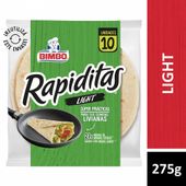 Tortillas Light Rapiditas x 10u