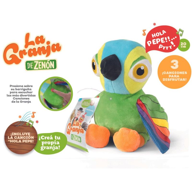 PELUCHE MUSICAL GRANJA ZENON 20CM