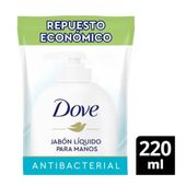 JABON LIQUIDO PARA MANOS DOVE ANTIBACTERIAL REPUESTO X 220 Ml