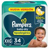 PAMPERS BABYDRY XXG 34PADSX04