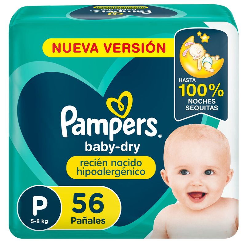 Pampers-Baby-Dry-Reci-n-Nacido-Hipoalerg-nico-Pa-ales-Desechables-Talle-P-56-Unidades-1-40468
