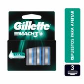 CARTUCHO REPUESTO PARA MAQUINA DE AFEITAR GILLETTE MATCH 3 PLUS X 3 U