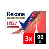 JABON DE GLICERINA REXONA FRUTOS ROJOS 3X90GR