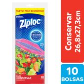 Bolsas Herméticas Ziploc para Conservar Grande 10un