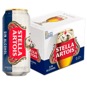 CERVEZA STELLA ARTOIS SIN ALCOHOL 6 U X 473 ML