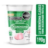 Yogur firme descremado frutilla La Serenísima Clásico 190gr