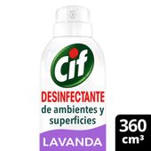 Aerosol Desinfectante de Ambientes y Superficies CIF Lavanda x 360 ml