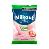 YOGUR DESCREMADO MILKAUT DE FRUTILLA EN SACHET X 900 GR