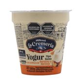 YOGUR SUIZO CON CONFITURA DE DURAZNO Y NARANJA LA CREMERÍA X 120 GR