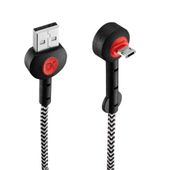 CABLE REDONDO MICRO USB - BLANCO/NEGRO.