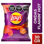 LAYS ACANALADAS FLAMIN HOT 30