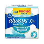 ALWAYS LINERS LOCION RESPIRABLE 80X12IT