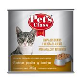 ALIMENTO PARA GATO PET'S CLASS 340 G. HÚMEDO POLLO Y LECHE ...