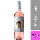 VINO ROSADO BRAZOS MALBEC ROSE 750 CC.